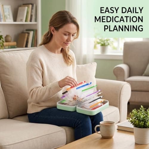 Tablet Organiser, A8 Waterproof Pill Organiser Pouch for Daily Use — view 4