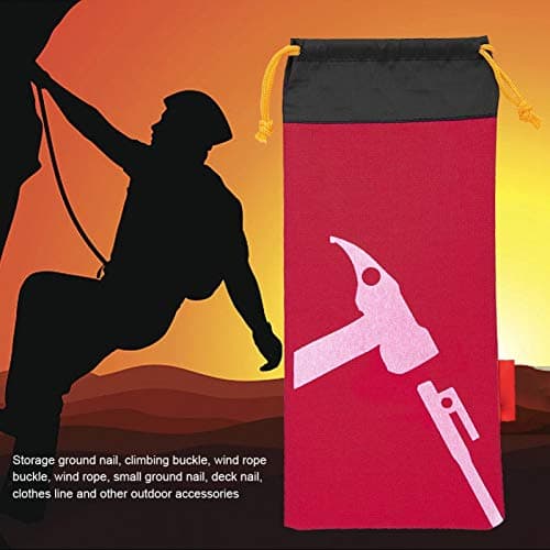 Alomejor Tent Peg Bag,Portable Storage for Camping Gear,Tent Stakes Pouch Lightweight Organizer for Hikers Campers Backpackers Festival Goers — view 5