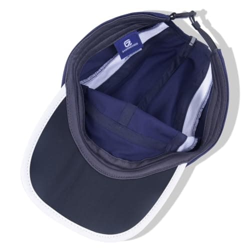 GADIEMKENSD Women's Foldable Light Cap Quick Dry Ultra-Thin Unstructured Tech Running Hat Reflective UPF 50+ Baseball Caps Cooling Ponytail Hats Fitted for Beach Tennis Travel Hiking Golf Navy Blue — view 4