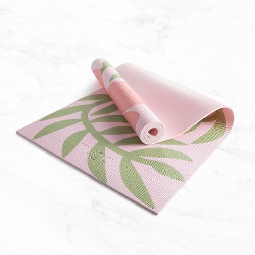 Myga Printed Yoga Mat - 6mm Thick Non-Slip Exercise Mat for Yoga, Pilates, Meditation and Fitness - Lightweight Travel Yoga Mat for Men and Women - Choice of Design (Gumamela) — view 3