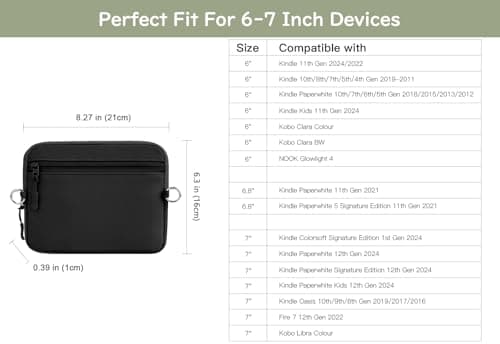 Dadanism 6-7 Inch Protective Padded Sleeve Bag Carrying Case, Black — view 2