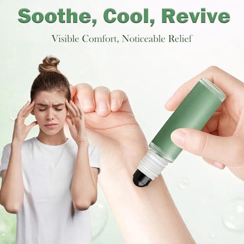 Gentle Anti-Dizzy Vertigo Relief Roll-On - Fast-Acting Natural Essential Oils for Dizziness and Nausea, Portable Travel Rollerball, Sensitive Skin Comfort, Temples Wrists Neck, Quick Relief — view 3