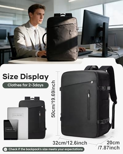 Vacuum Travel Backpack Garment Suit Bags Men with Pump Carry-on Vaultbag — view 5