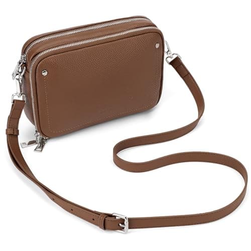 befen Brown Handbag Real Leather Shoulder Bags Women with RFID Blocking