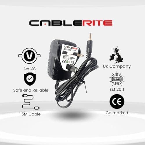 5v power supply adapter for Bush Classic Leather Look DAB Radio WO268 - psu plug cable — view 2