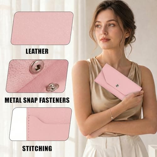 Geukmun Money Wallet- Reusable Travel Wallet for Travel and Budgeting, Money Pouch for Cash Gifts, Waterproof Budget Envelopes, Money Pouch Cash Holder (Pink) — view 3