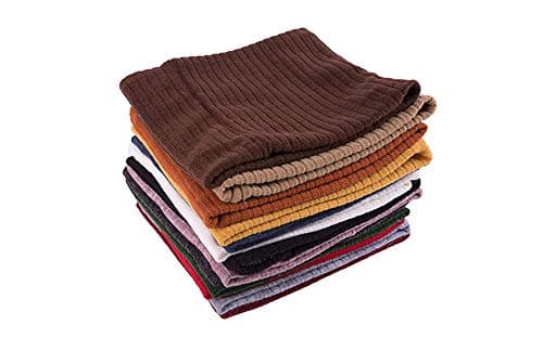 World of Shawls Unisex Men Women Knitted Fleece Neck Warmer Loop Snood Warm Soft and Comfortable (Berry Maroon) — view 3