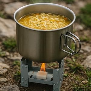 Outdoor Saxx® Compact cooker for dry fuels, foldable, for heating cans, pots and pans, for camping and festivals, pocket size. — view 4