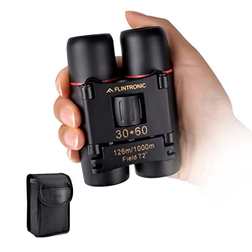 Flintronic 30 x 60 HD Telescope Mini Binoculars Waterproof Portable, Foldable Compact Pocket Size Small and Lightweight for Adults Hunting, Sightseeing, Bird Watching, Hiking, Camping