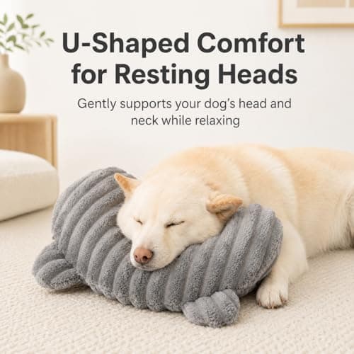 Qnbonrich U-shaped Dog Cushion Medium Dogs - Orthopaedic Cuddly Pillow Washable, Neck Support for Deep Relaxation, Toy Cushion for Dogs — view 2