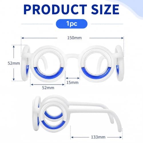 Tinminx Portable Motion Sickness Glasses Foldable Blue for Travel Use — view 2