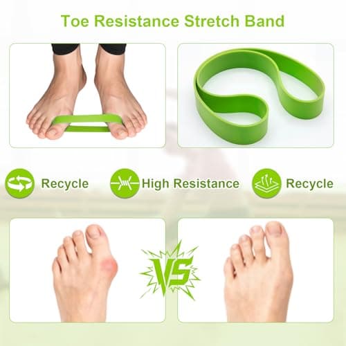 4-in-1 Cork Balance Board Set – Foot Strengthener & Ankle Stability Trainer with Roller, Massage Ball & Toe Bands – Fall Prevention Compact Wobble Board for Home Physio, Office & Seniors — view 5