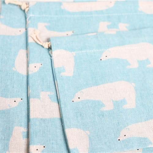 COSMOBETTY Drawstring Storage Bag Easy to Carry and Save Luggage Space 6pcs Cotton Linen with Strap Multifunctional Pouch for Travel Organizers and Daily Storage — view 2