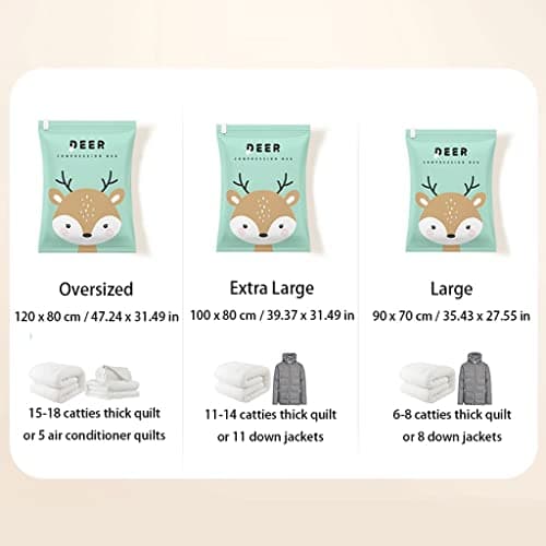 Vacuum Storage Bags Vacuum Storage Bags Reusable With Electric Pump Vacuum Sealer Bags Or Clothes, Mattress, Blanket, Duvets, Pillows 4-8 Pack Compression Bags For Travel (Color : Electric Pump 4 — view 2