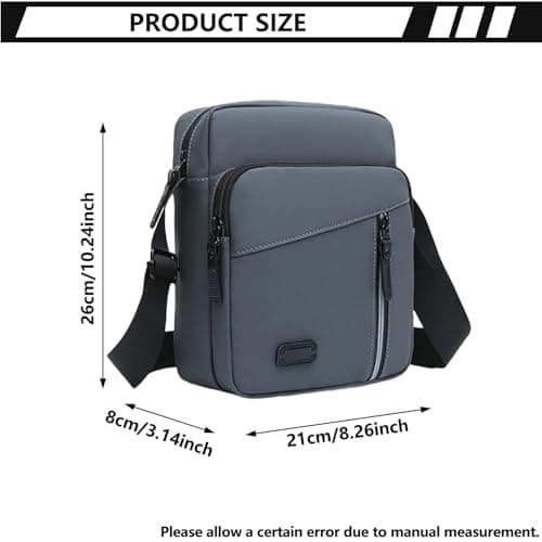 VIRAHYEM Men's Shoulder Bag Crossbody Bag Large Business Messenger Bag — view 4