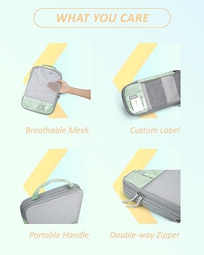 BAGSMART 6pcs Compression Travel Packing Cubes for Suitcases Backpack — view 6