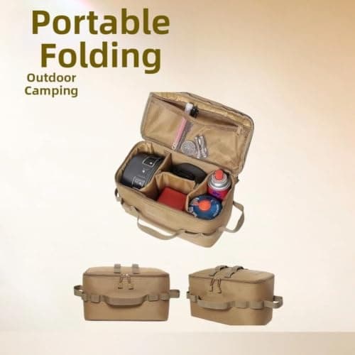 Portable Tool Organizer Bag for Camping Hiking Travel(Brown) — view 6
