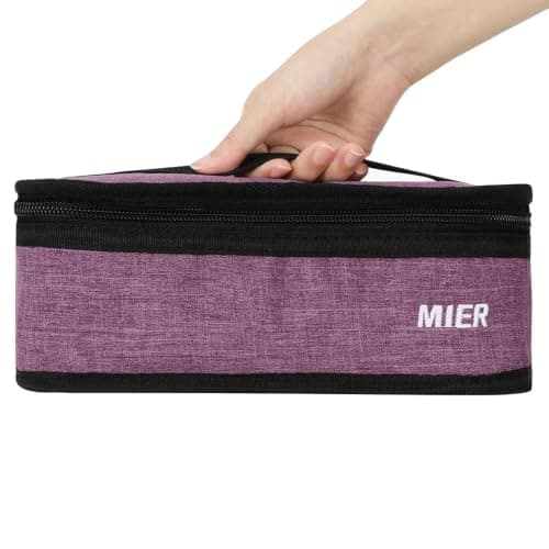 MIER Small Lunch Bag Insulated Compact Cooler for Backpack, Purple, 3L — view 5