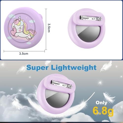 QZKJQDD Compatible with Air-Tag Holder for Kids Hidden Case, Cute Unicorn Air-Tag Tracker for Kid, Hidden Kids Holder with Invisible Pin, Anti Lost, tracker for kids, for Children, Elderly, Luggage — view 2