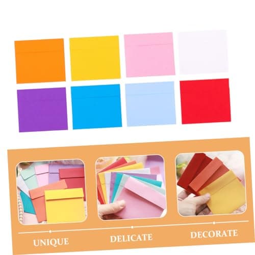 VILLCASE 100pcs Envelopes for Invitations Small Letter Envelopes Stationery Practical for Documents Simple Packing Paper Storage Pouches Replacement Folders Documents Random Color — view 2