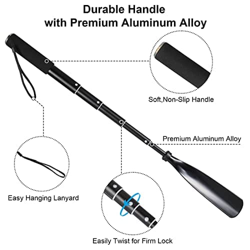 Mishell Shoe Horn Long Handled -Telescopic 41-97cm, Smooth Plastic Shoe Horn with Metal Handle, Extra Long Shoe Horn for Women, Long Shoe Horns for Men Long Handled, Long Handled Shoe Horn for Boots — view 5