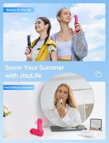 JISULIFE 3 IN 1 Portable Fan with Power Bank & Flashlight Featured — view 6