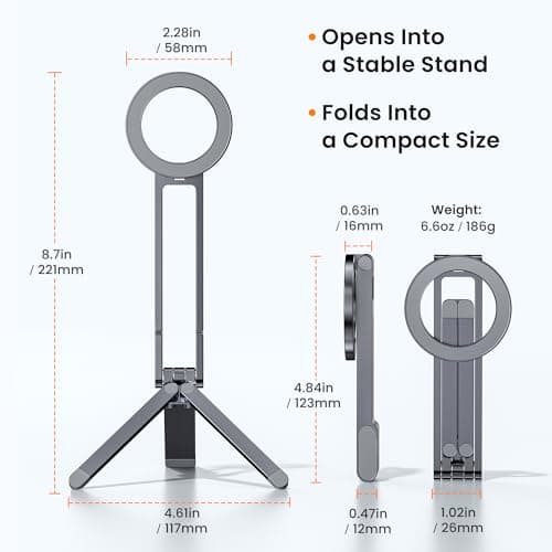 Itramax Magnetic Cell Phone Tripod,Adjustable Desk Phone Holder for MagSafe — view 6