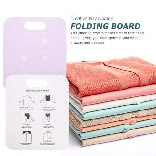 2pcs Laundry Folding Board PP Garment Folder for Closets and Drawers — view 6