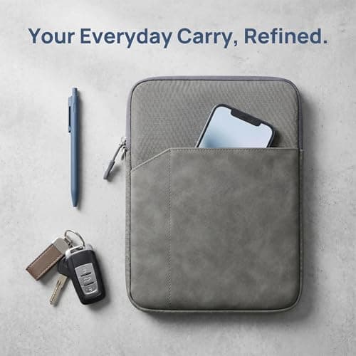 Tablet Sleeve Bag Carrying Case, Laptop Sleeve Case, 11.02 x 8.86 x 0.98 inches Tablet Cases with Handle for A16 11" 2025 10th Gen 5/4/3 10.9"/10.5" 9/8/7th 10.2" (Grey) — view 5