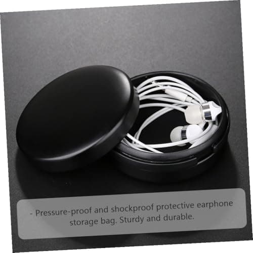 Black Aluminium Alloy Headphone Storage Case, Shockproof Portable — view 5