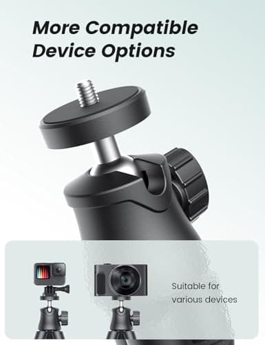 Pnitri Tabletop Tripod for Travel, Flexible Phone Stand(Carbon Black, 13.4) — view 3