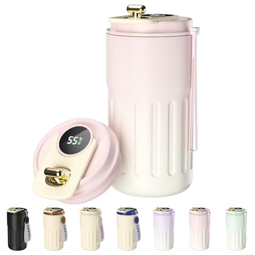 Homealexa Coffee Cup Travel Mugs, Vacuum Insulating Cup 316 Stainless Steel, LED Touch Screen Temperature Gauge, Smart Mug Sealing Bottle 410ml