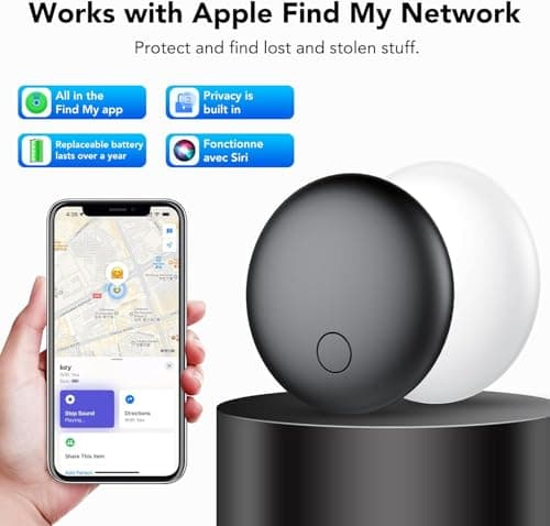 Air Tracker Tag-4 Pack, Item Finder Works with Apple Find My App (iOS Only), Luggage Tracker for Keys, Bags, Wallets, Replaceable Batteries,100dB Loud Beep,IP67 Waterproof — view 2