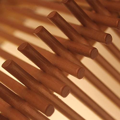 GHBSDNEPP Chinese Style Retro Trapezoid Bamboo Light Led Single Head Lamp Creative Tea Bar Ceiling Light Adjustable Kitchen Chandelier — view 5