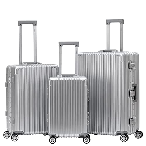 Flight Knight Premium Hard Shell Suitcases & Luggage Sets, Lightweight ABS Travel Luggage with Aluminium Frame, TSA Lock & 8 Spinner Wheels, Cabin & Check-in Cases, Approved for 100+ Airlines