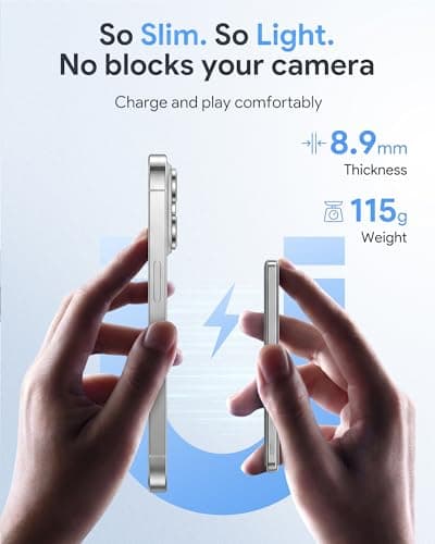 Nepagz Magnetic 5000mAh Wireless Power Bank, Ultra Slim & Lightweight — view 3