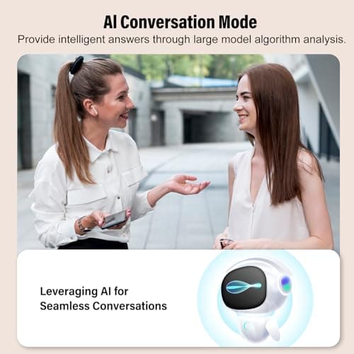 AI Translation Earbuds, Real-Time Bluetooth5.3 Translator Earbuds,Rose Gold — view 3