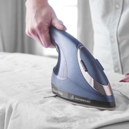 Russell Hobbs Steam Genie 2in1 Handheld Clothes Steamer with Ironing Option, Ready to Use in 1m, Power Indicator, 150ml Removable Tank, 3 Attachments, 10m Steam Time, 1400-1700W, 28370 — view 4