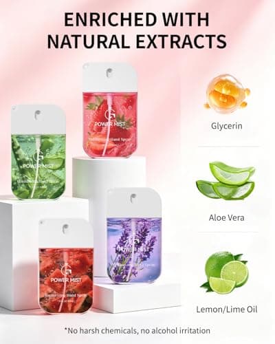 Hand Sanitiser Spray 4Pack – Aloe, Lavender, Strawberry, Watermelon — view 5