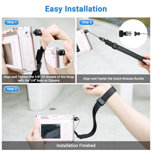 Camera Hand Strap Adjustable Hand Wrist Strap for Mini EVO Pocket 4 4P — view 6