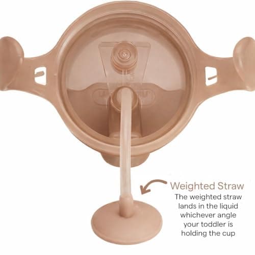 Munchkin Any Angle Spill Proof Weighted Straw Trainer Cup | Transition Sippy Cups for Toddlers and Babies | Click Lock Technology & Fun Animal Design | Baby led Weaning | 296ml | Dog — view 2