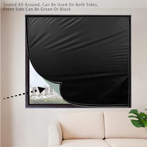 Portable Thermal Roller Bli 214x230cm No Drill UV Protect Heat Ilat Window es with for Travel Green Sune for Cars and Home Use — view 2