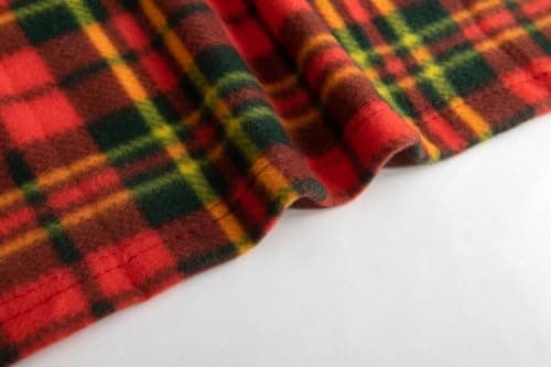 Adore Home 150x200cm Double Tartan Check Fleece Throw Blanket Red — view 5