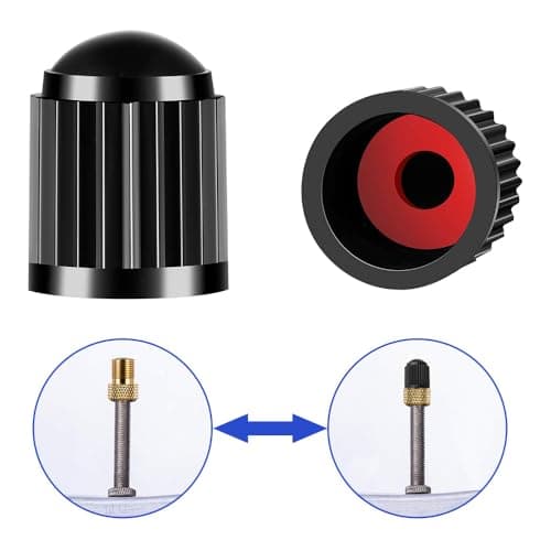 WOLMIK Bicycle Valve Adapter - 6 Pack Brass Presta Valve Adaptor, Convert Presta to Schrader for Bikes and Cars, Inflate Tire Using Standard Pump or Air Compressor — view 4