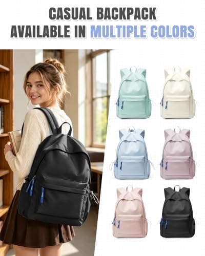 WISEPACK School Bags for Girls Backpack-Black — view 6