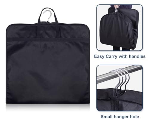 KIMBORA 43" Suit Bags for Closet Storage and Travel, Gusseted Hanging Garment Bags for Men Suit Cover With Handles for Clothes, Coats, Jackets, Shirts（3 Packs） — view 4