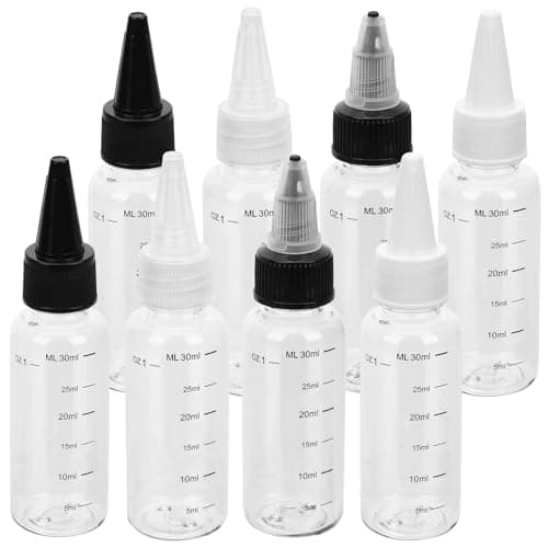 JOINPAYA Plastic Squeeze Bottles 30ml with Scale 8 Pack for Essential Oil