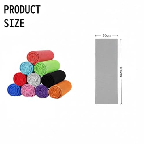 Microfiber Sports Sweat Towel, 10 PCS Cooling Towel, 100×30cm(10 Colours） — view 2