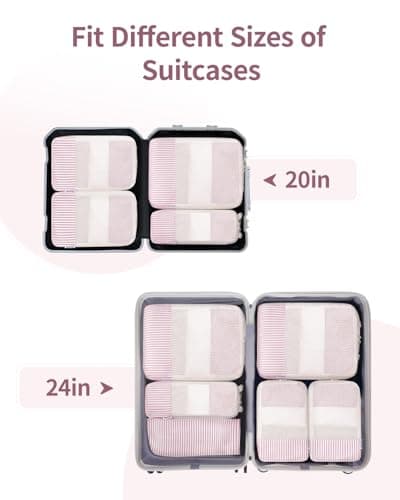 Narwey 6 Set Compression Packing Cubes for Suitcases, Travel Storage Bags — view 3