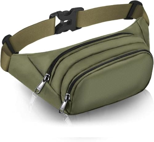 JAUSFETS 3 Pockets Bumbags Waterproof Large Capacity Waist Pack
